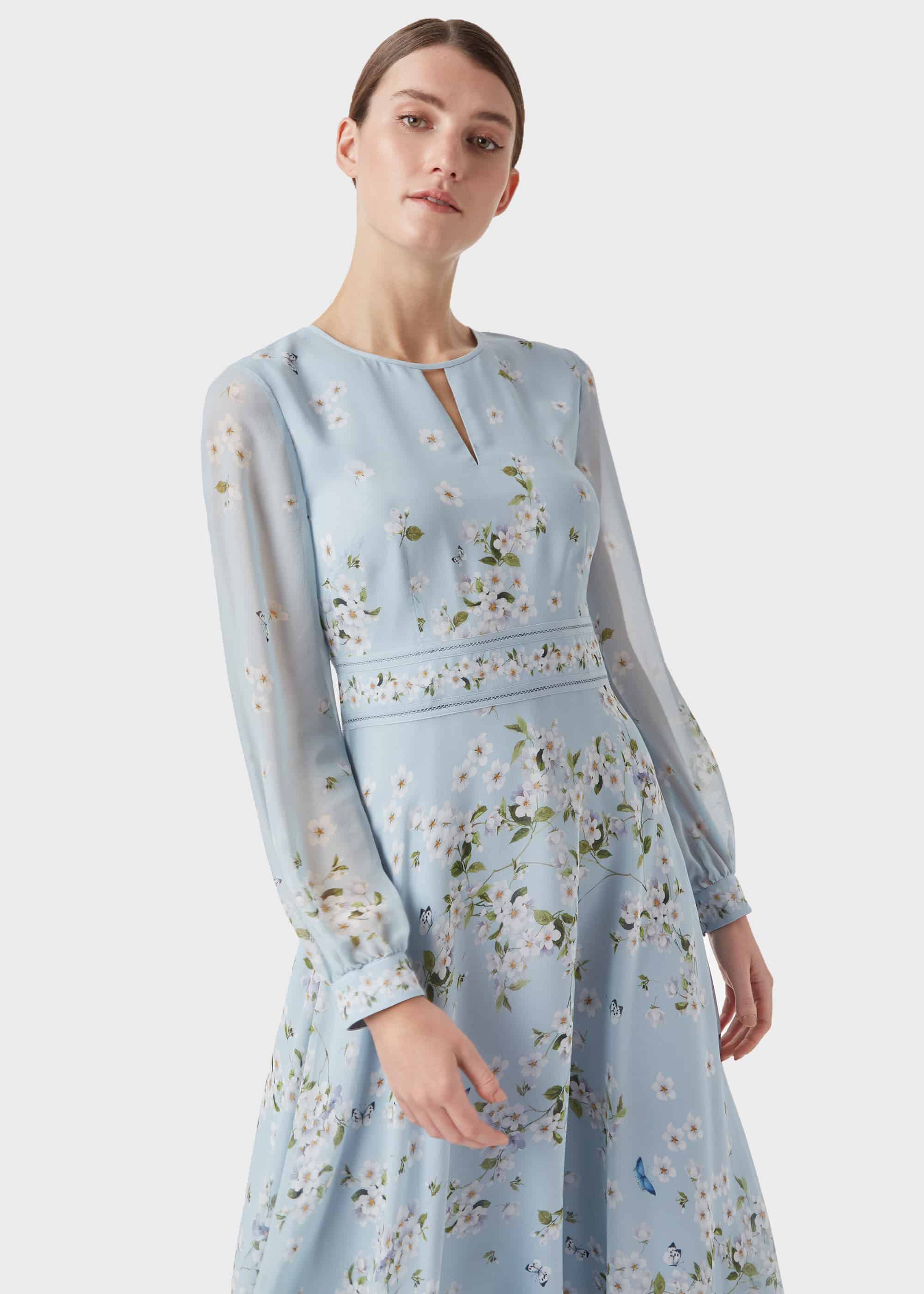 Skye Silk Floral Midi Dress | Hobbs